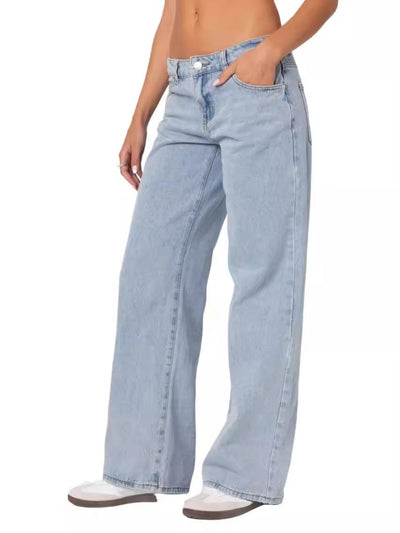 Jeans de Cintura Alta y Pierna Ancha Efecto Limpiador - Image 15