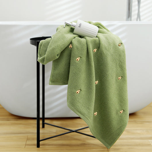 Toalla de Baño de Algodón con Bordado de Aguacate - Image 3