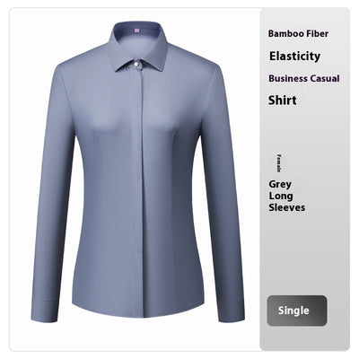 Camisa Profesional de Fibra de Bambú Blanca para Hombre - Image 9