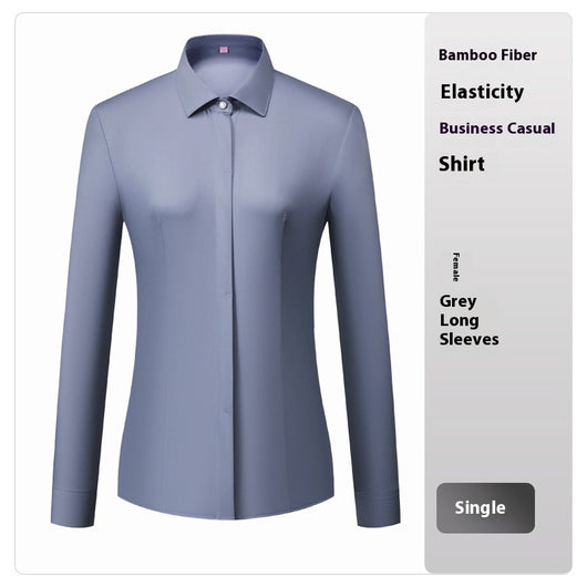 Camisa Profesional de Fibra de Bambú Blanca para Hombre - Image 9