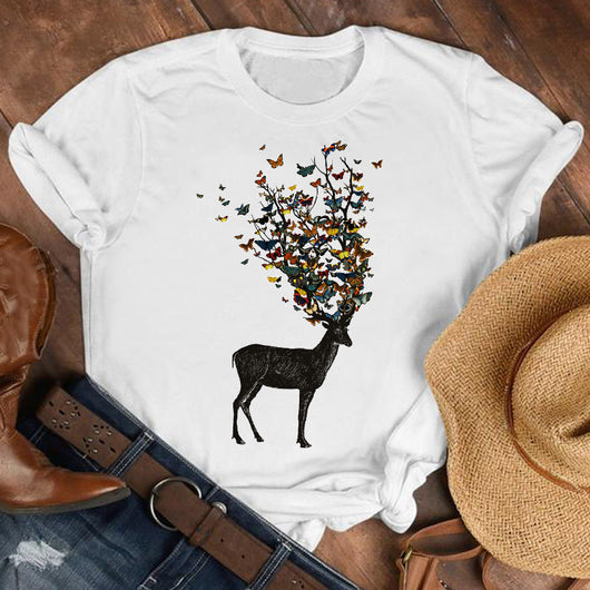 Vestido Corto Estampado con Mariposas y Flores para Niña - Image 13