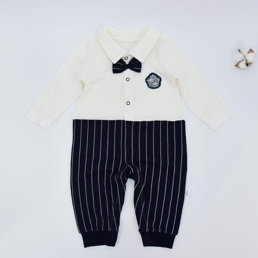 Traje de Gateo Caballero Británico para Bebé en Algodón Caqui - Image 4