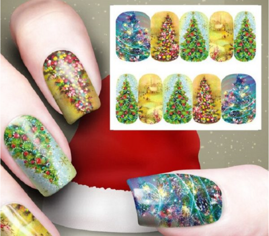 Stickers de Decoración Navideña para Uñas con Efecto Acuarela - Image 12
