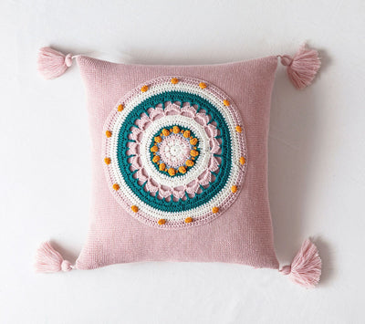 Funda de Cojín Tejida con Borlas para Sofá - Image 12