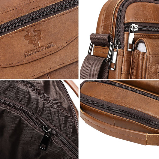 Mochila de Cuero Genuino para Hombre - Diseño Crossover Moderno - Image 4