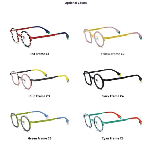 Lentes Titanio Diseño Mixto - Marco Cuadrado y Redondo Unisex - Image 14