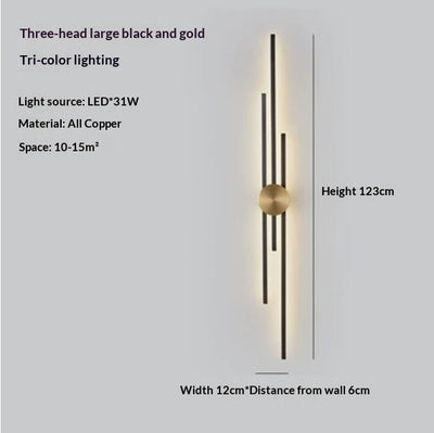 Lámpara de Pared Cobre Nordic Lujo para Sala y Pasillo - Image 7