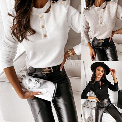 Camisa Entallada de Botones para Primavera y Otoño - Image 4