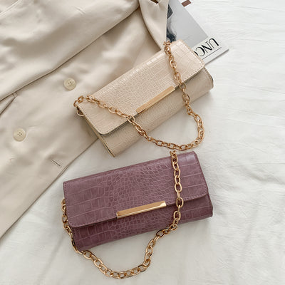 Bolso Cuadrado Pequeño con Patrón de Cadena - Diseño Trendy
