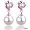 Tassel Clip Style Sterling Silver Plated Pearl Earrings For Women Large Gold