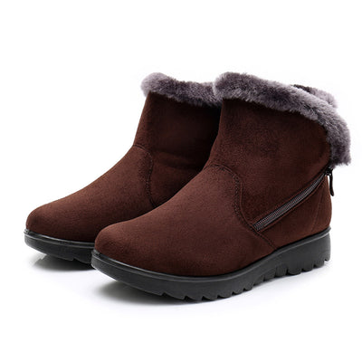 Botas Cortas Cálidas para Mamá con Tacón Bajo y Forro de Terciopelo - Image 7