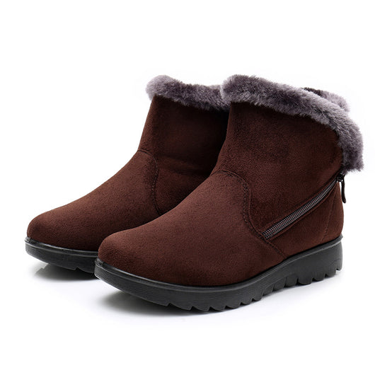 Botas Cortas Cálidas para Mamá con Tacón Bajo y Forro de Terciopelo - Image 7