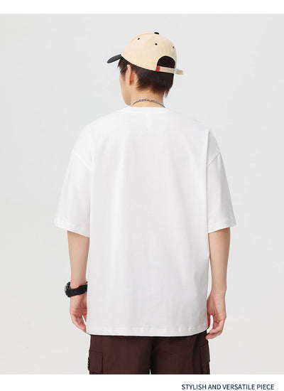 Camiseta Vintage Suelta de Verano con Estampado de Letras para Hombre - Image 19