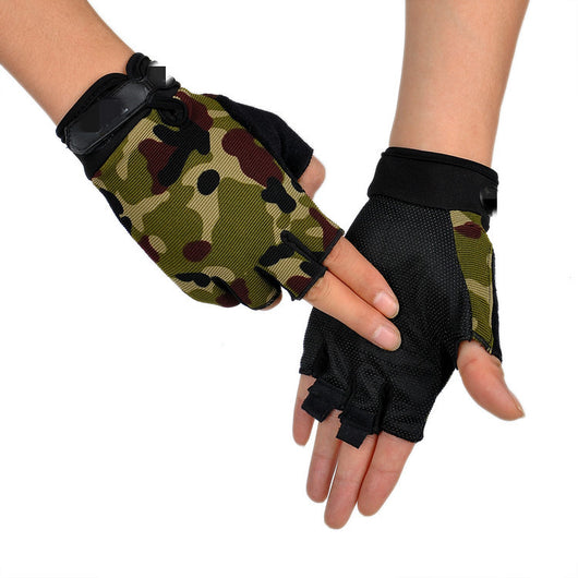 Guantes Tácticos de Medio Dedo para Exteriores Estilo Militar - Image 9