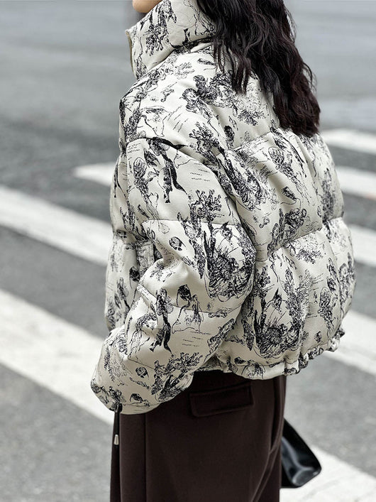 Abrigo Acolchado Suelto de Algodón para Mujer - Estilo Casual - Image 8