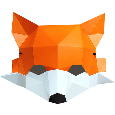 Máscara 3D Media Cara - Diseños Animales Fox, Elefante, Panda y Alce - Image 2
