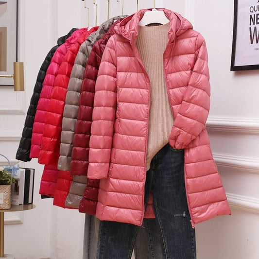 Chaqueta Acolchada Mujer Corta con Capucha Desmontable