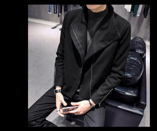Abrigo de Lana Estilo Hong Kong para Hombre - Image 18
