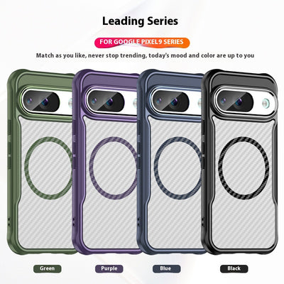 Funda Magnética de Fibra de Carbono Transparente para Celular - Image 2