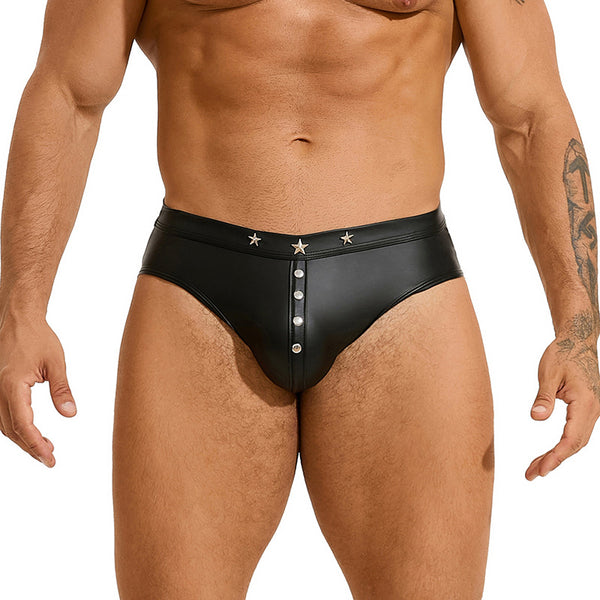 Bóxer de Cuero Sintético con Remaches para Hombre - Image 5