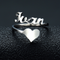 Customized Name Men Women Ring Personalized Love Heart Fashion Stainless Steel Rings Jewelry Valentine's Day Gifts Stainless Steel 10