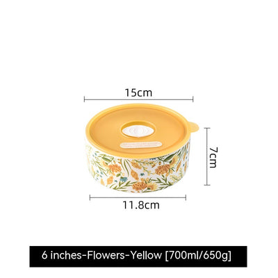 Recipiente Cerámico Portátil con Tapa para Microondas - Fiambrera Hermética Refrigerador - Image 15