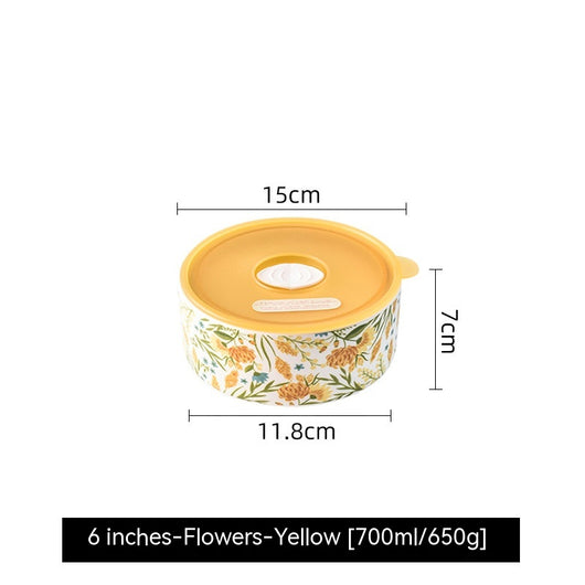 Recipiente Cerámico Portátil con Tapa para Microondas - Fiambrera Hermética Refrigerador - Image 15