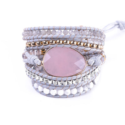 Pulsera de Piedra Natural Retorcida Tejida a Mano - Image 6