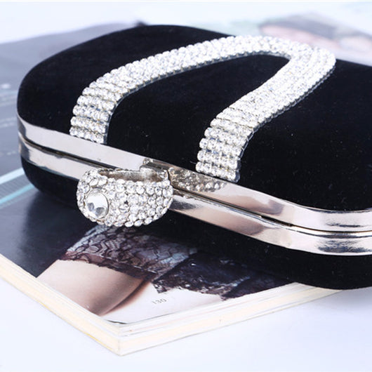 Bolso de Noche Terciopelo Diamante - Clutch Elegante para Novia - Image 10