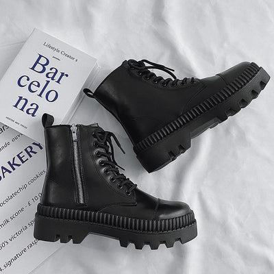 Botas de Cuero para Hombre con Cierre Lateral y Caña Alta - Image 12