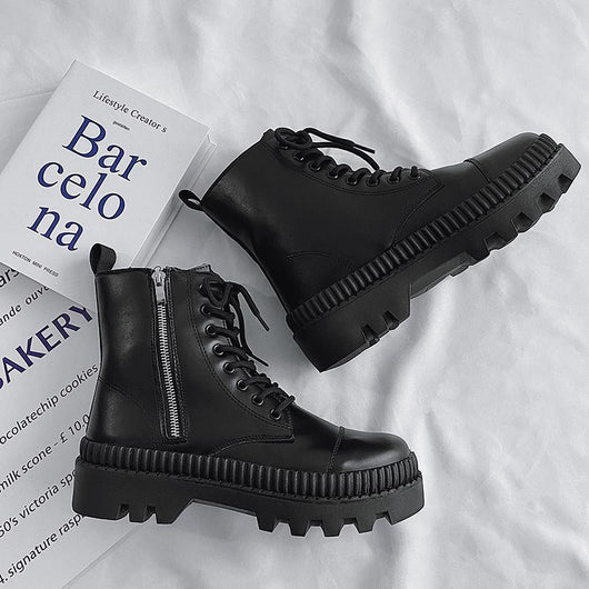 Botas de Cuero para Hombre con Cierre Lateral y Caña Alta - Image 12