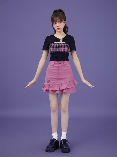 Playera Femenina con Contraste de Colores Love - Image 9