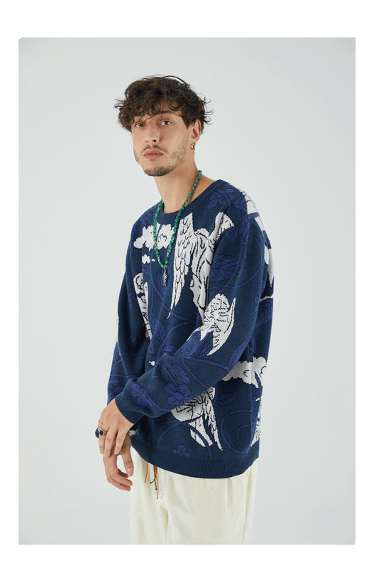 Suéter Tejido Cuello Redondo Casual con Estampado Xiangyun Angel - Image 11