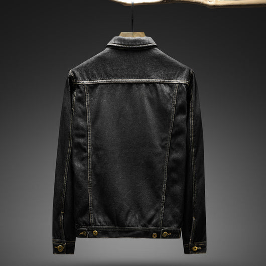 Chaqueta de Mezclilla Slim Fit en Terciopelo Grueso y Cálida para Hombre - Image 6