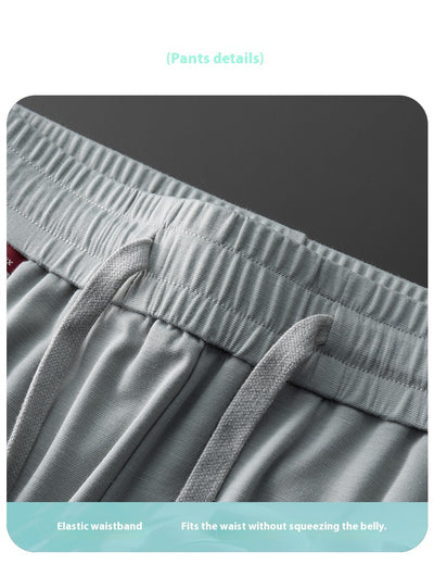 Conjunto Casual de Seda de Hielo para Hombre - Image 16