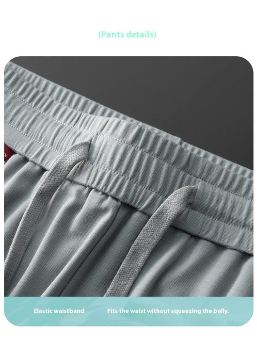 Conjunto Casual de Seda de Hielo para Hombre - Image 16