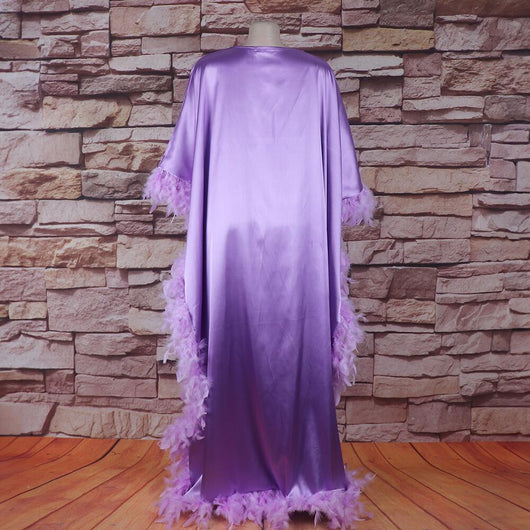 Vestido Africano Suelto de Lujo con Manga Murciélago y Abertura Alta - Image 29
