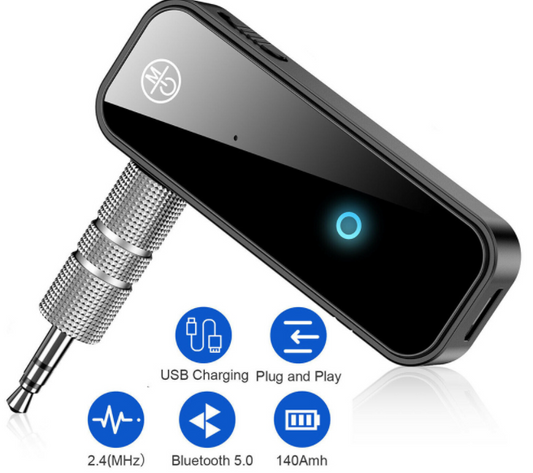Adaptador Bluetooth 5.0 para Auto, TV y Proyector con Entrada AUX 3.5mm - Image 2
