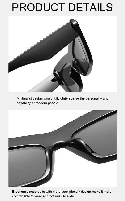Gafas de Sol Retro Hip Hop Ojo de Gato Triangular para Mujer - Image 18