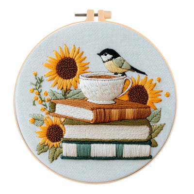 Kit de Bordado Girasoles y Pájaros - Serie Completa - Image 3