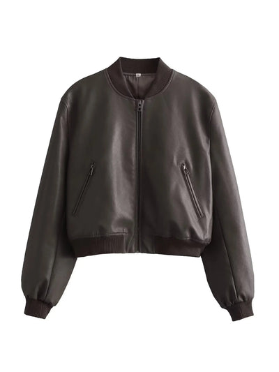 Chaqueta Piloto Motociclista para Mujer con Cuello Mao - Image 11