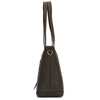 Bolso Tote de Cuero Crazy Horse Gran Capacidad - Image 20