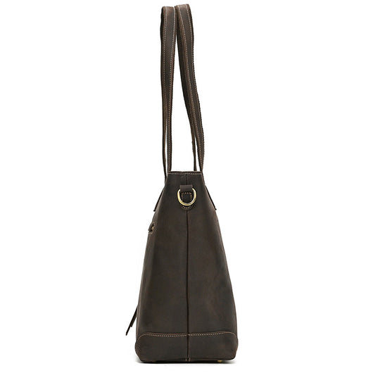 Bolso Tote de Cuero Crazy Horse Gran Capacidad - Image 20