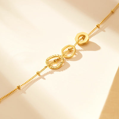 Collar de Oro con Tres Anillos - Regalo Perfecto para tu Novia - Image 4