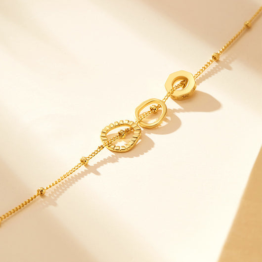 Collar de Oro con Tres Anillos - Regalo Perfecto para tu Novia - Image 4