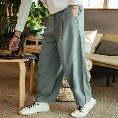 Pantalones Anchos Estilo Chino de Cintura Alta - Image 6