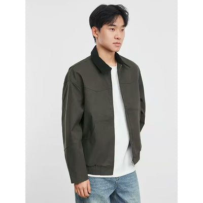 Chaqueta Polo Estilo Barn Americana Retro para Hombre - Look Otoñal Robusto - Image 9