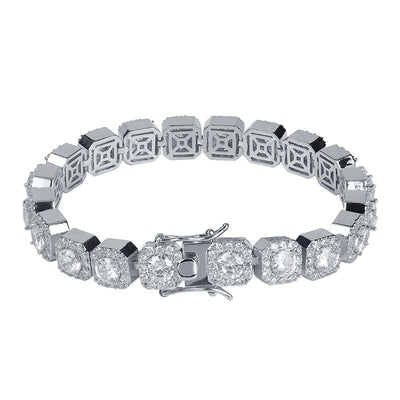 Pulsera de Flor de Ciruela con Zircón Redondo para Hombre - Image 14