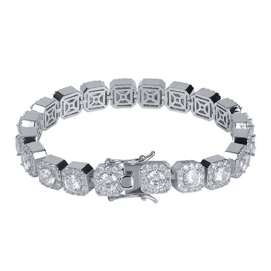 Pulsera de Flor de Ciruela con Zircón Redondo para Hombre - Image 14