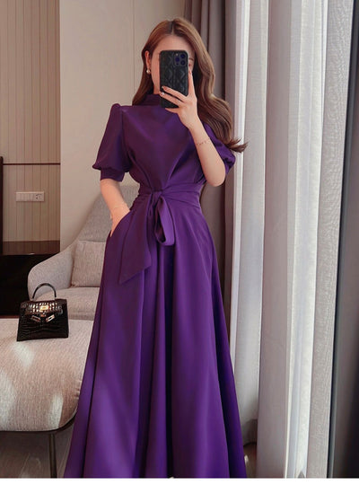 Vestido Casual con Mangas Abullonadas y Cintura Ajustada - Image 7